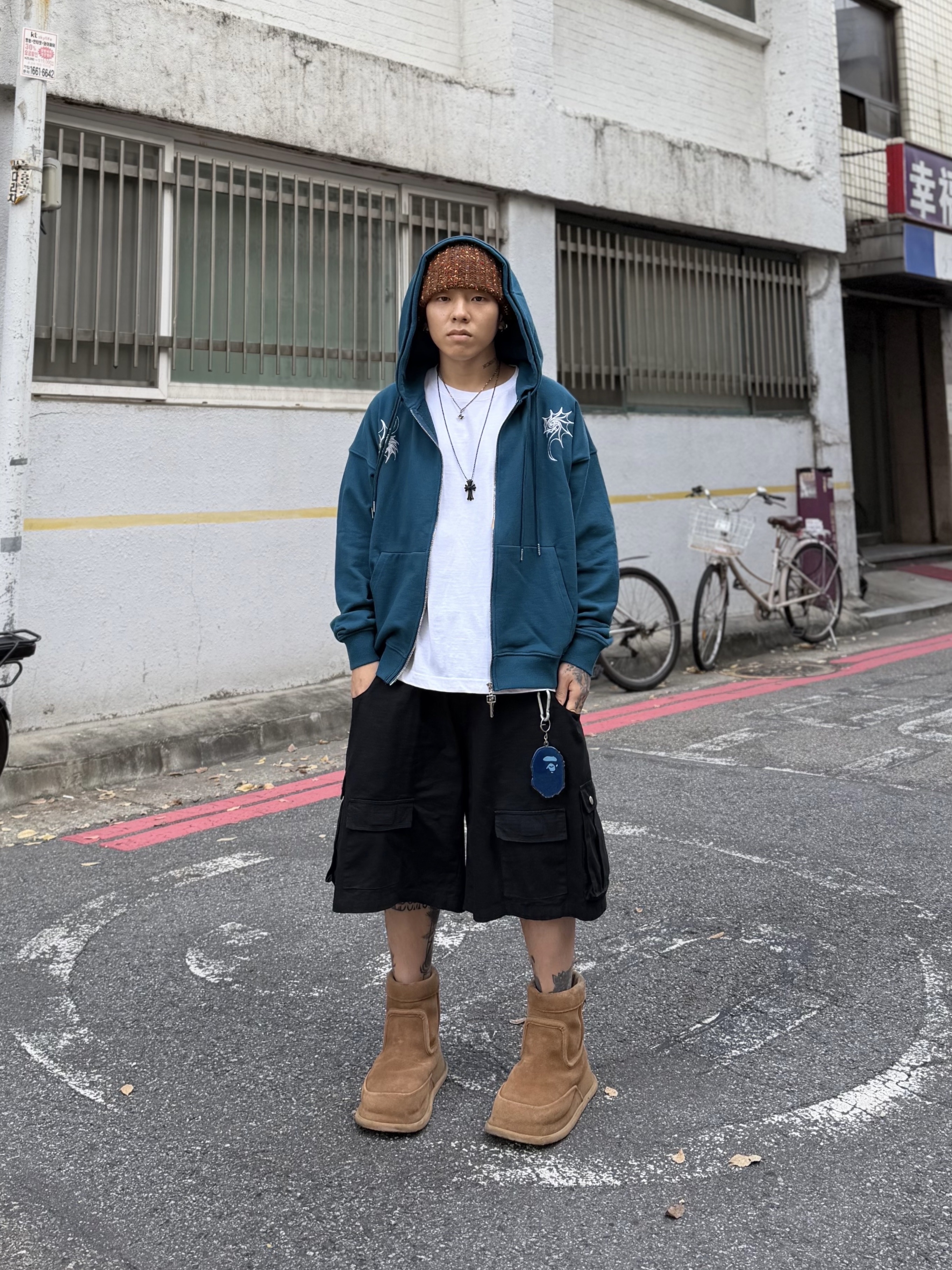 Kinchi x Non Parking N Road Boots Brown 착용 스타일 - 5