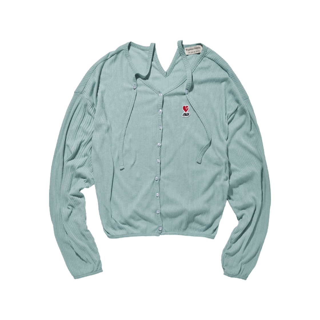 [트리플적립] 익스프레스 홀리데이 엠브레이스 패치 가디건 민트([트리플적립] Express Holiday Embrace Patch Cardigan Mint)