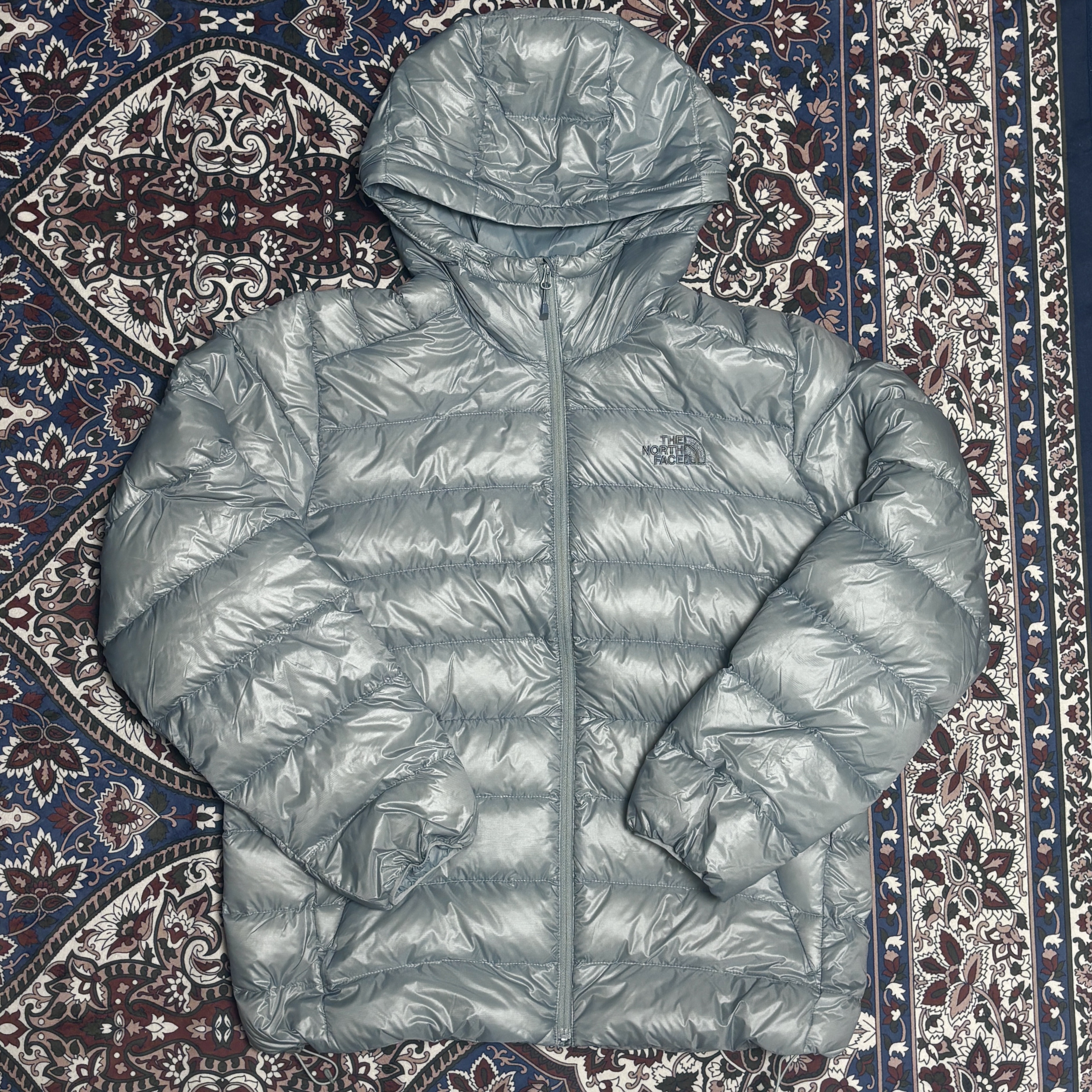 The North Face Matier Down Hoodie RDS Light Gray - 25FW, The North Face Matier EX RDS Down Hoodie Light Gray - 25FW 착용 스타일
