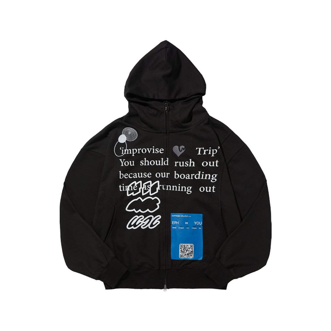 익스프레스 홀리데이 트래블 패스 후드집업 블랙(Express Holiday Travel Pass Hoodie Zip-Up Black)