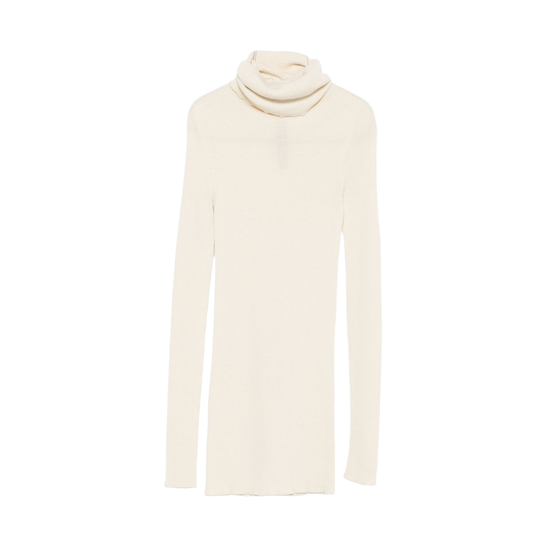 RP02E4614-RIBM-21 (W) Rick Owens Concordians Ribbed Knit Long Sleeve Tube Ivory