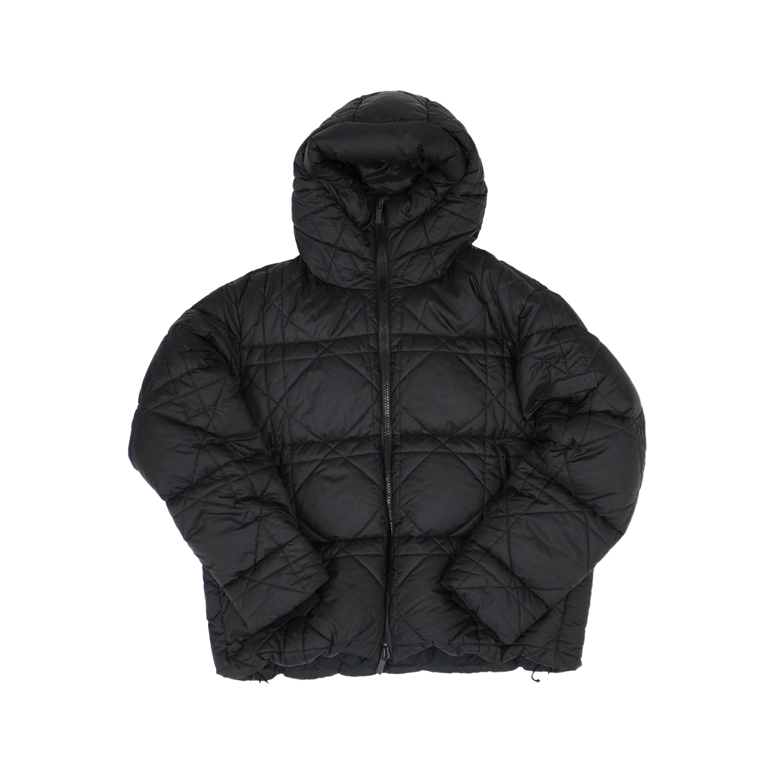 디올 까나쥬 후드 다운 자켓 테크니컬 패브릭 블랙(Dior Cannage Hooded Down Jacket in Technical Fabric - Black)