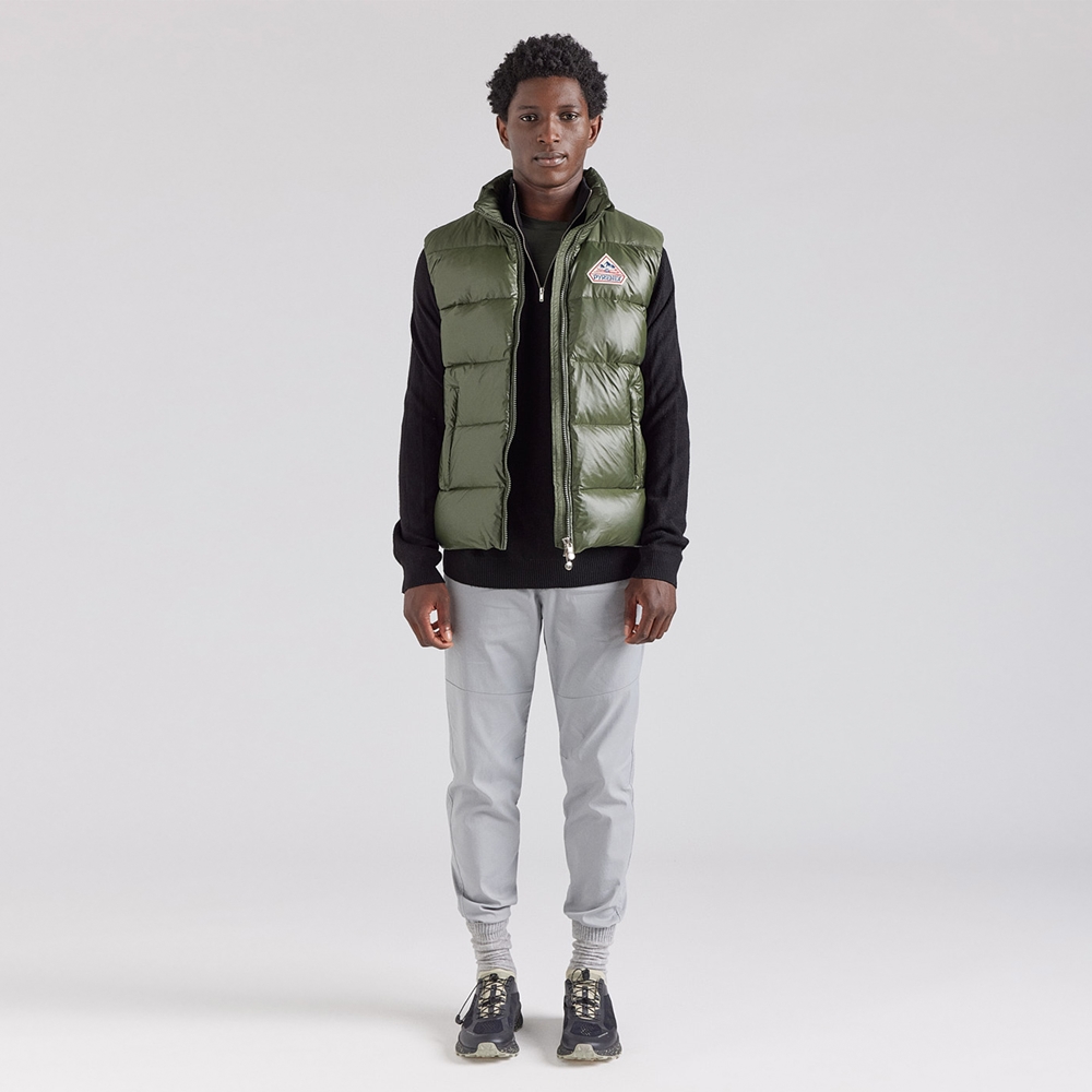 피레넥스 (24FW) 존 유니섹스 슬리브리스 다운 자켓 - 딥 카키(Pyrenex (24FW) JOHN Unisex Sleeveless Down Jacket - Deep Khaki) - 2