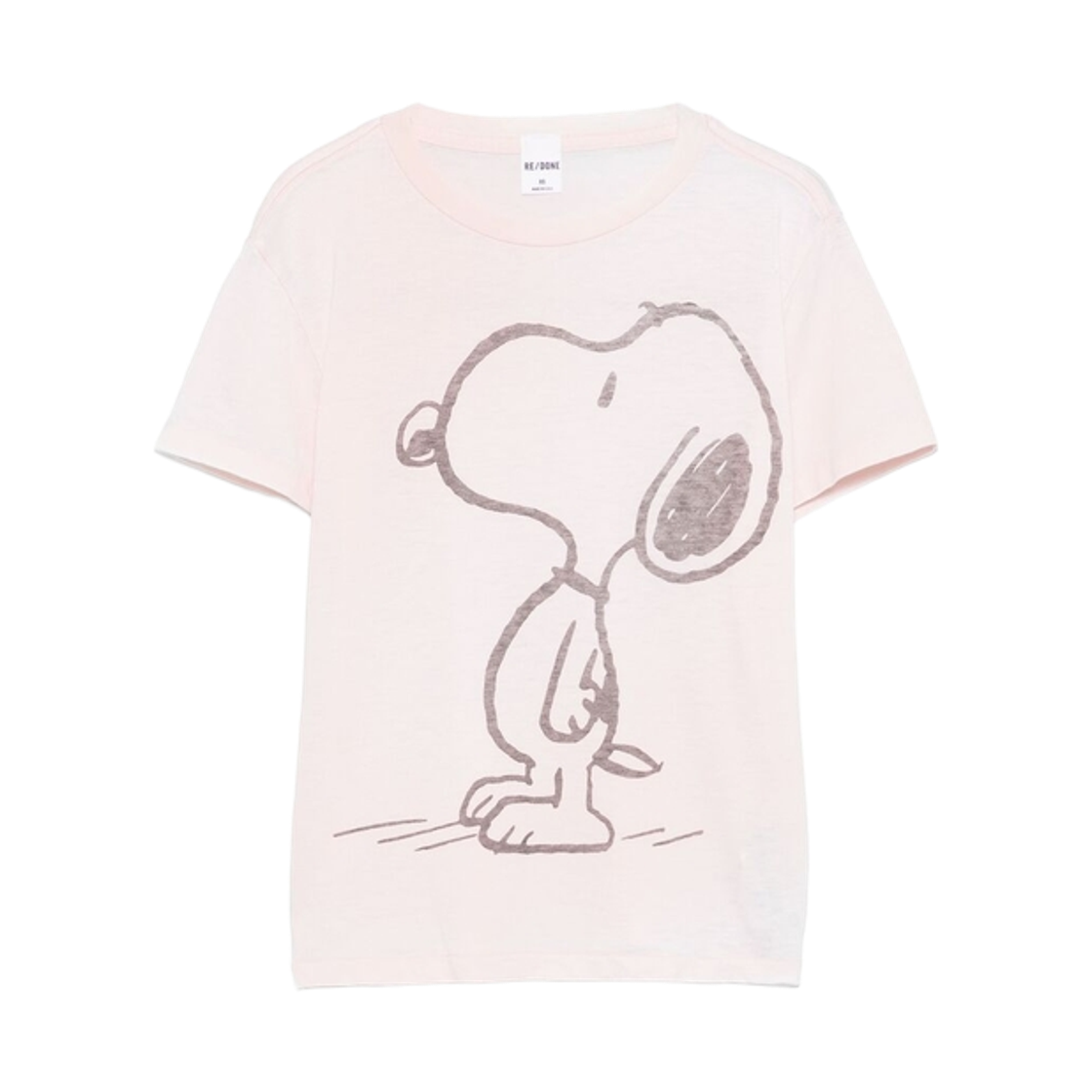 (W) 리던 클래식 스누피 티셔츠 핑크((W) Re/Done Classic Snoopy T-Shirt Pink)