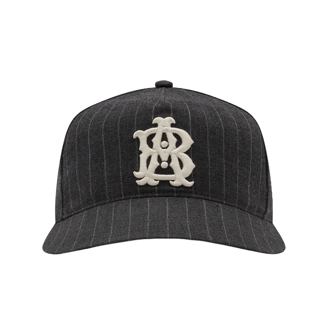 [KREAM 단독] 어바웃 블랭크 모노그램 핀스트라이프 캡 차콜 화이트 - 26SS([KREAM 단독] About:Blank Monogram Pinstripe Cap Charcoal White - 26SS)
