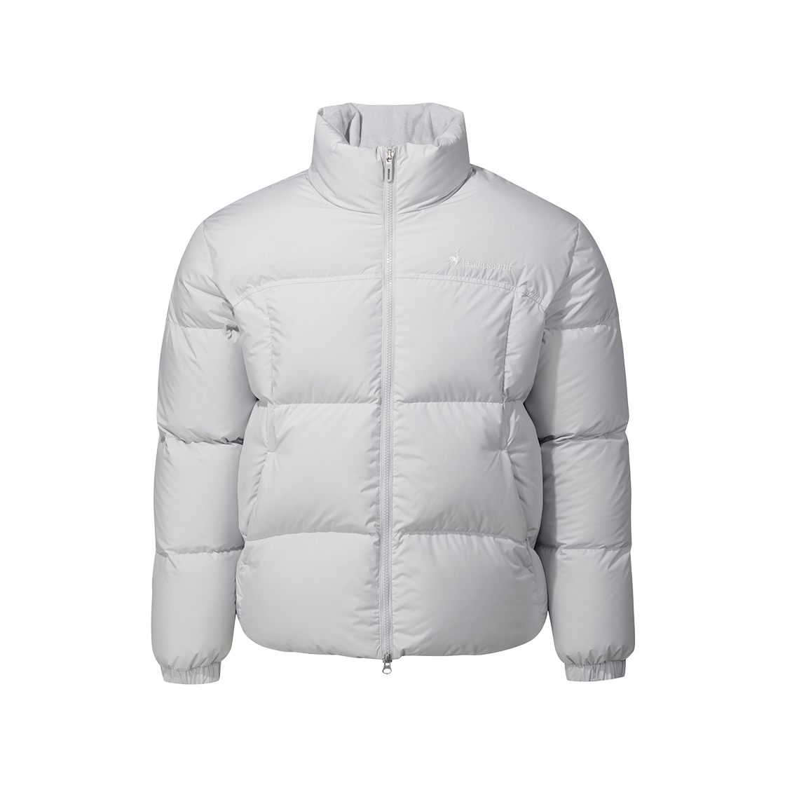 르꼬끄 스포르티브 유니 노바 2.0 루즈핏 숏다운 자켓 - 그레이 QQ423LDJO3(le coq sportif Uni NOVA 2.0 Short Down jacket White Grey)