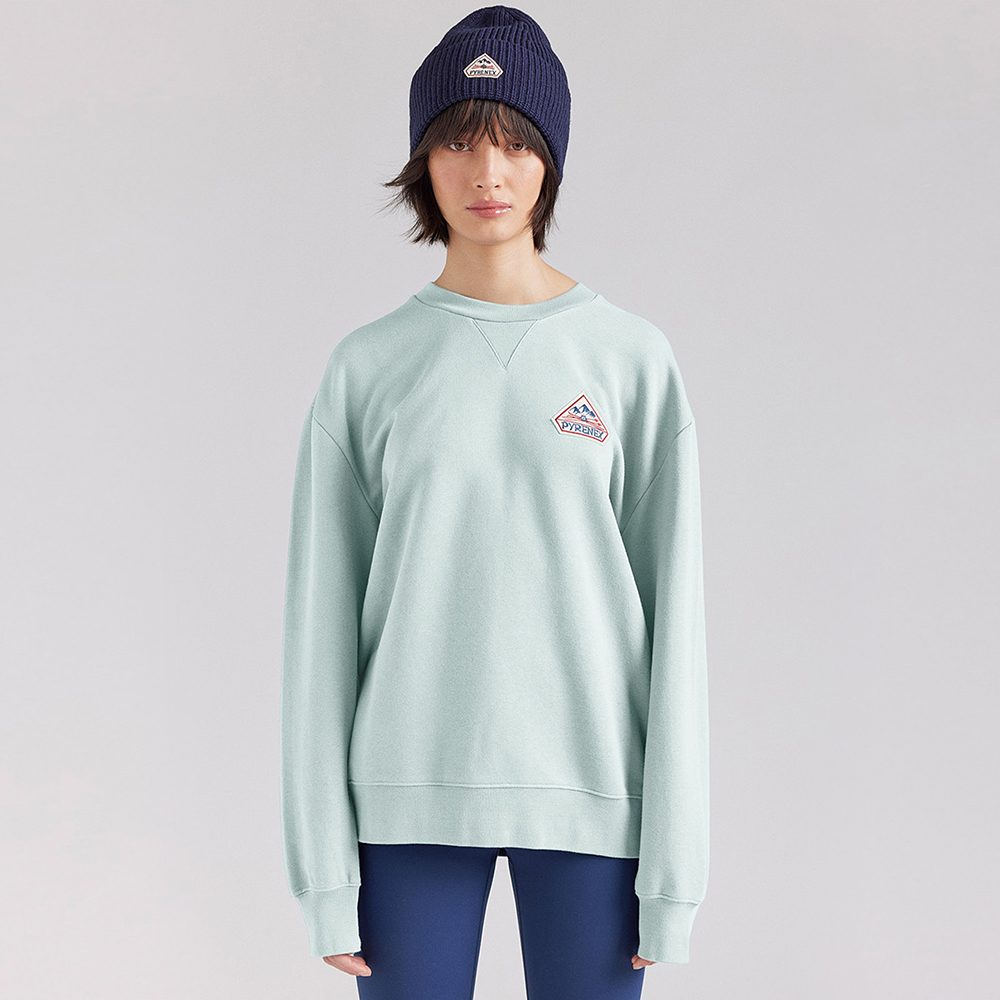피레넥스 (24FW) 페이즈 스웨터 인 오가닉 코튼 - 페일 아쿠아(Pyrenex (24FW) PHASE Sweater in organic cotton - Pale Aqua) - 3