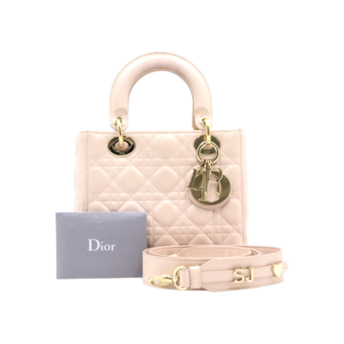 ITEKV6LQ6OIT Dior Lady Dior MY ABC Gold Tote & Shoulder Bag