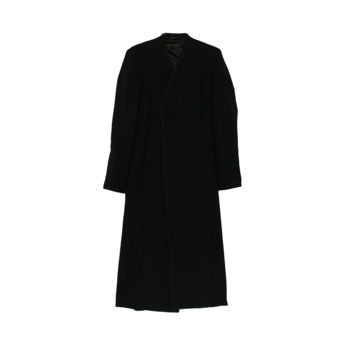 RP02E4902-WBD-09 (W) Rick Owens Wool Double-Breasted Coat Black