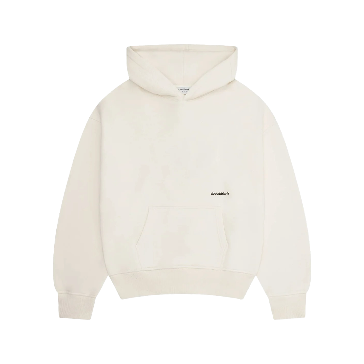 [KREAM 단독] 어바웃 블랭크 박스 후디 에크루 블랙 - 26SS([KREAM 단독] About:Blank Box Hoodie Ecru Black - 26SS)