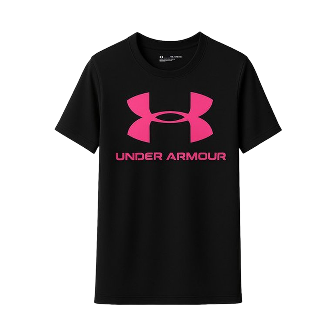 (키즈) 언더아머 UA 스포츠스타일 그래픽 숏슬리브 티셔츠 블랙 핑크((Kids) Under Armour UA Sportstyle Graphic Short Sleeve T-Shirt Black Pink) - 1