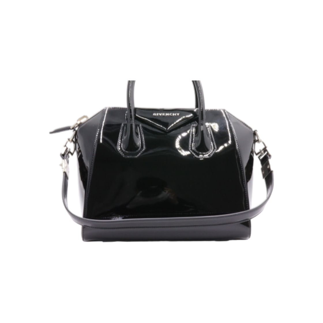 IT97CGR8VM94 Givenchy Antigona Small Glossy Calfskin Tote and Shoulder Bag