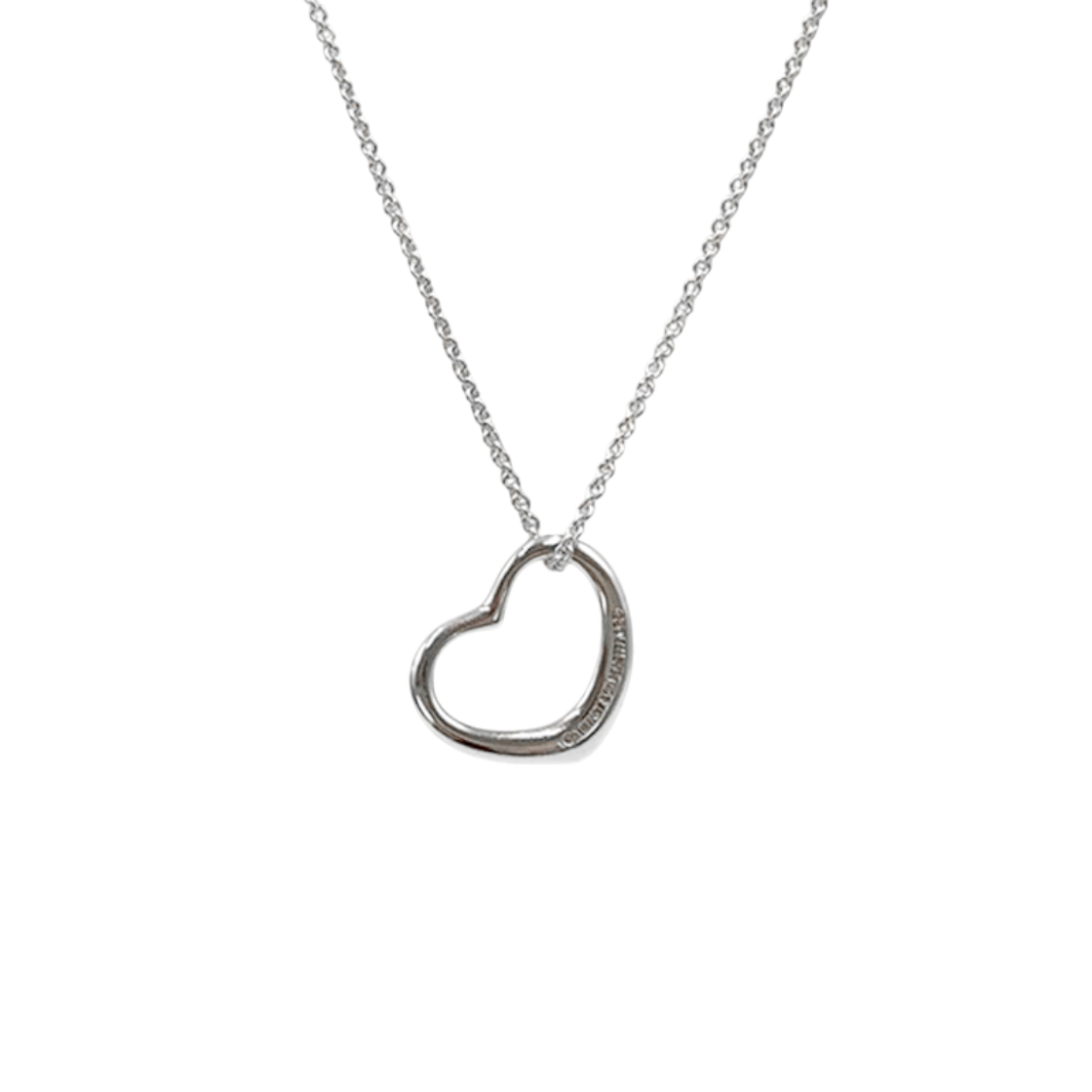 ITT32UNPLNVK Tiffany & Co. Elsa Peretti Open Heart 22mm Necklace No. 91