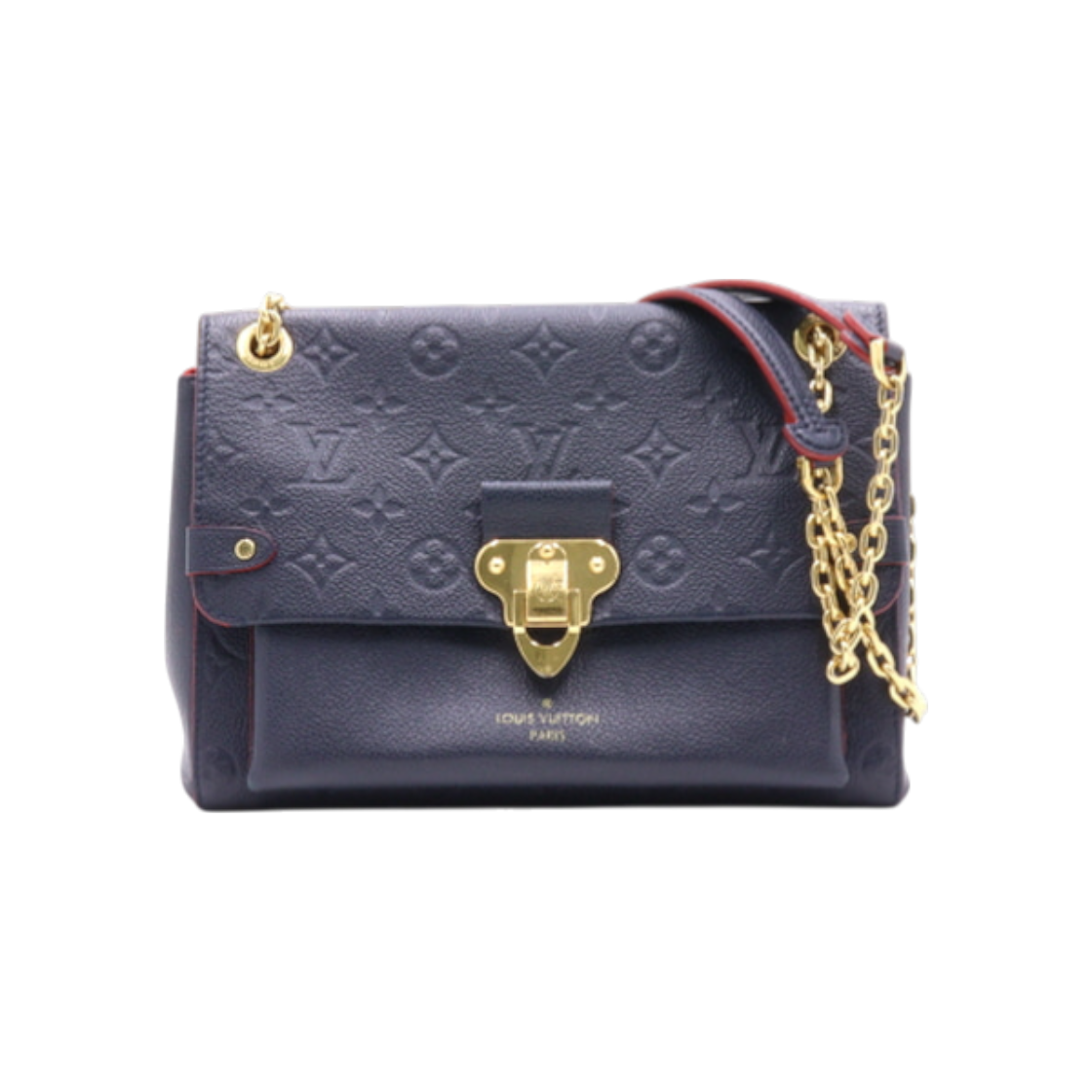 ITVU6RMCQ6H4 Louis Vuitton Marine Rouge Monogram Empreinte Babyn PM Gold Chain Shoulder Bag