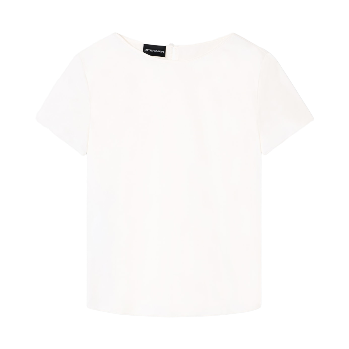 8N2K152NXXZ0101 (W) Emporio Armani Short Sleeve Silk Satin Blouse White