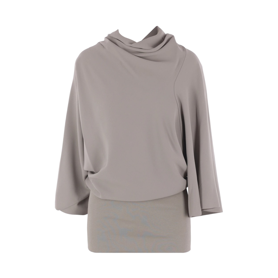 RP02E4231-HY-08 (W) Rick Owens Cylinder Turtleneck Top Pearl