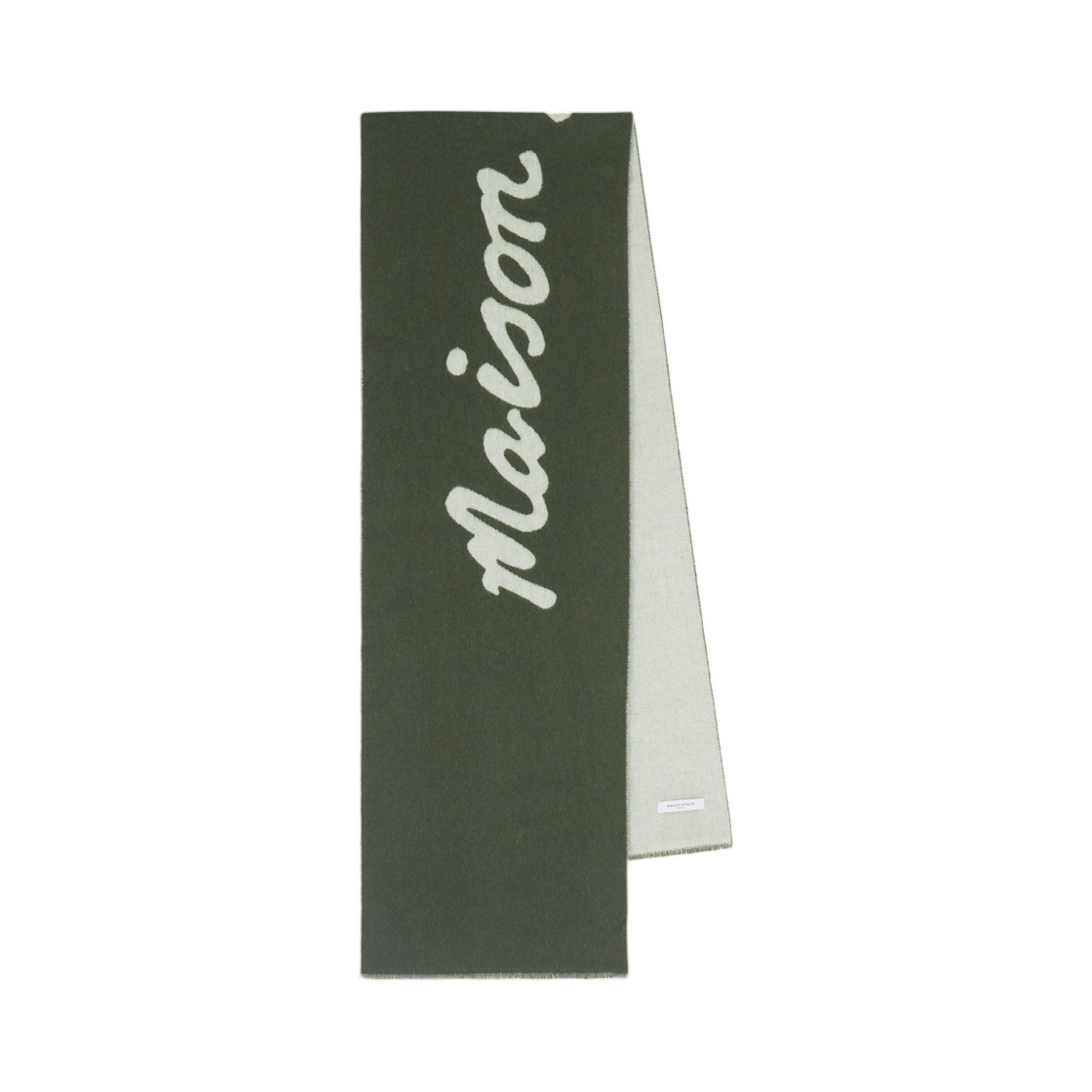 PM06202WB0038-0079 Maison Kitsune Maison Kitsune Handwriting Muffler Dark Khaki