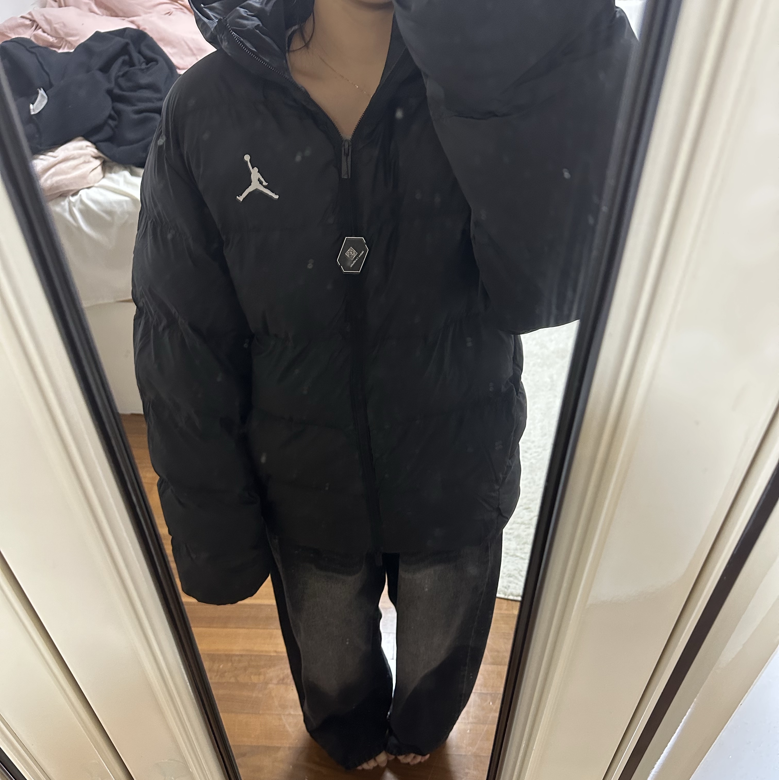 Jordan Brooklyn Puffer Jacket Black (FV7317-010) 착용 스타일