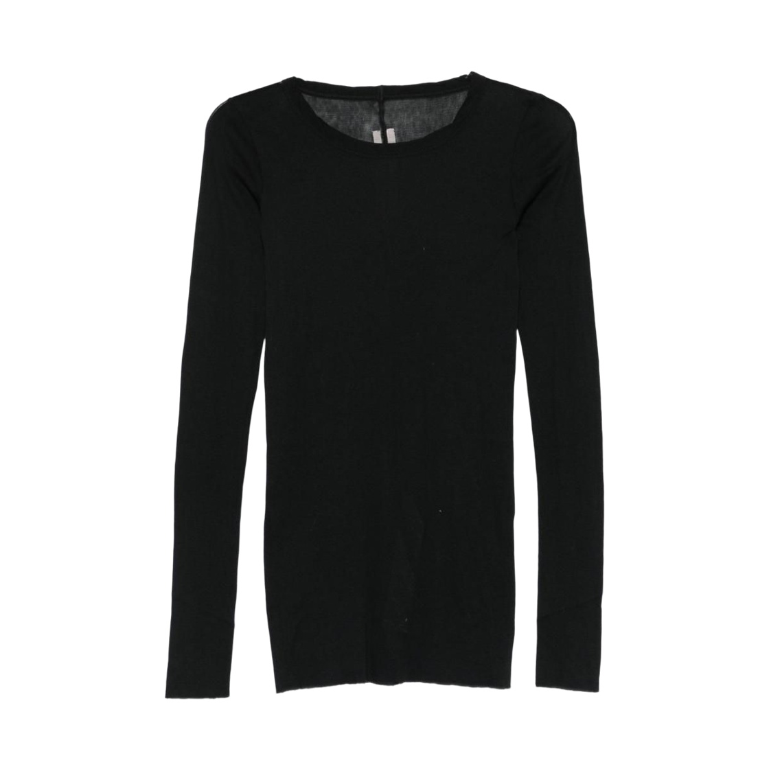 RP02E4202-RJR-09 (W) Rick Owens Cotton Semi Sheer T-Shirt Black