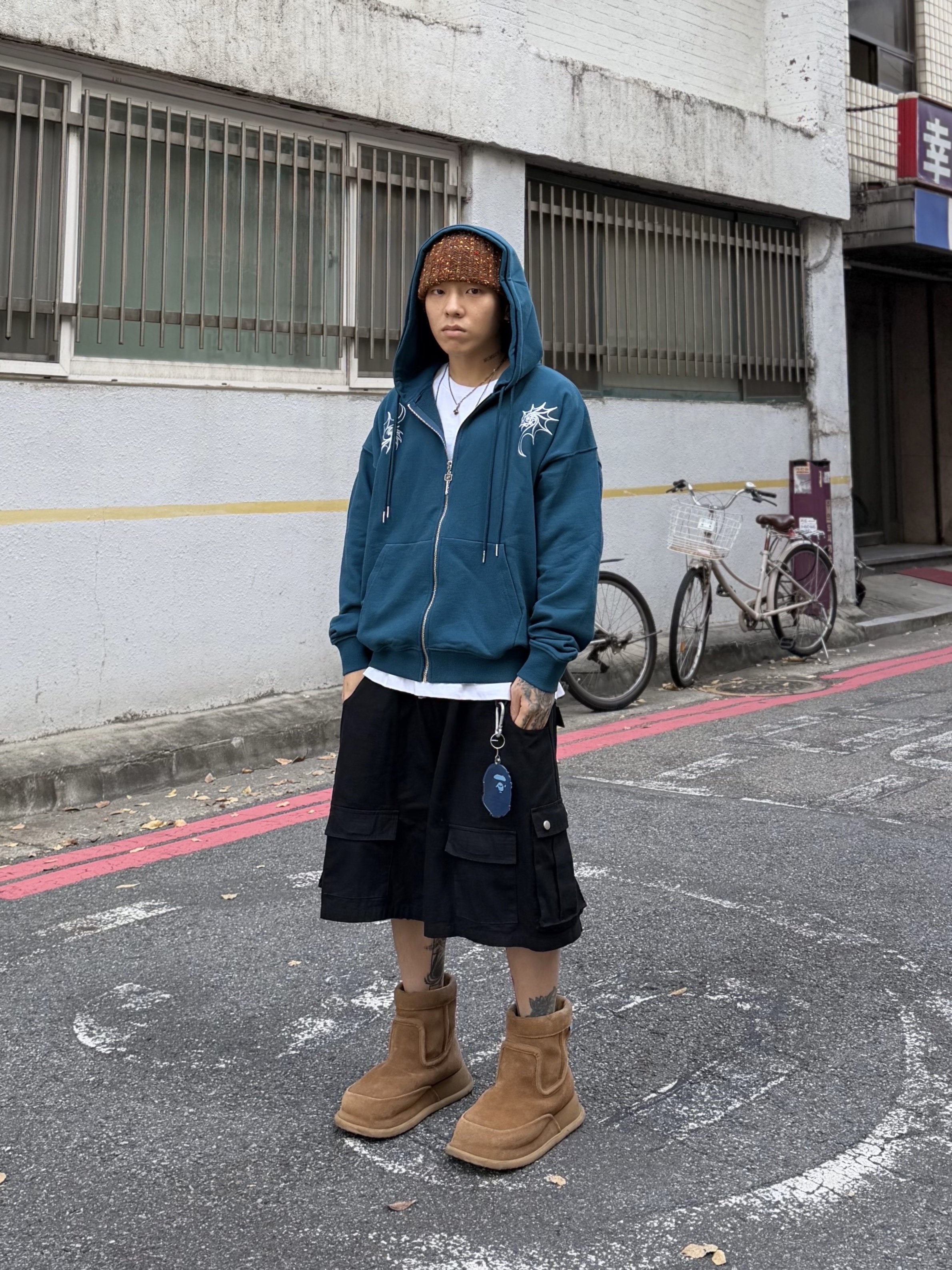 Kinchi x Non Parking N Road Boots Brown 착용 스타일 - 4