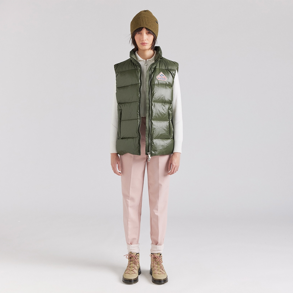 피레넥스 (24FW) 존 유니섹스 슬리브리스 다운 자켓 - 딥 카키(Pyrenex (24FW) JOHN Unisex Sleeveless Down Jacket - Deep Khaki) - 3