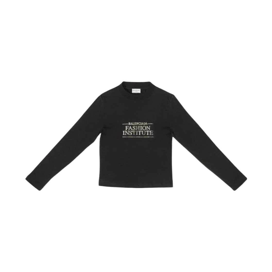 698124TMVH51073 Balenciaga Fashion Institute Long Sleeve T-Shirt Black