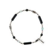 Riomeu Mint Point Onyx Silver Bracelet