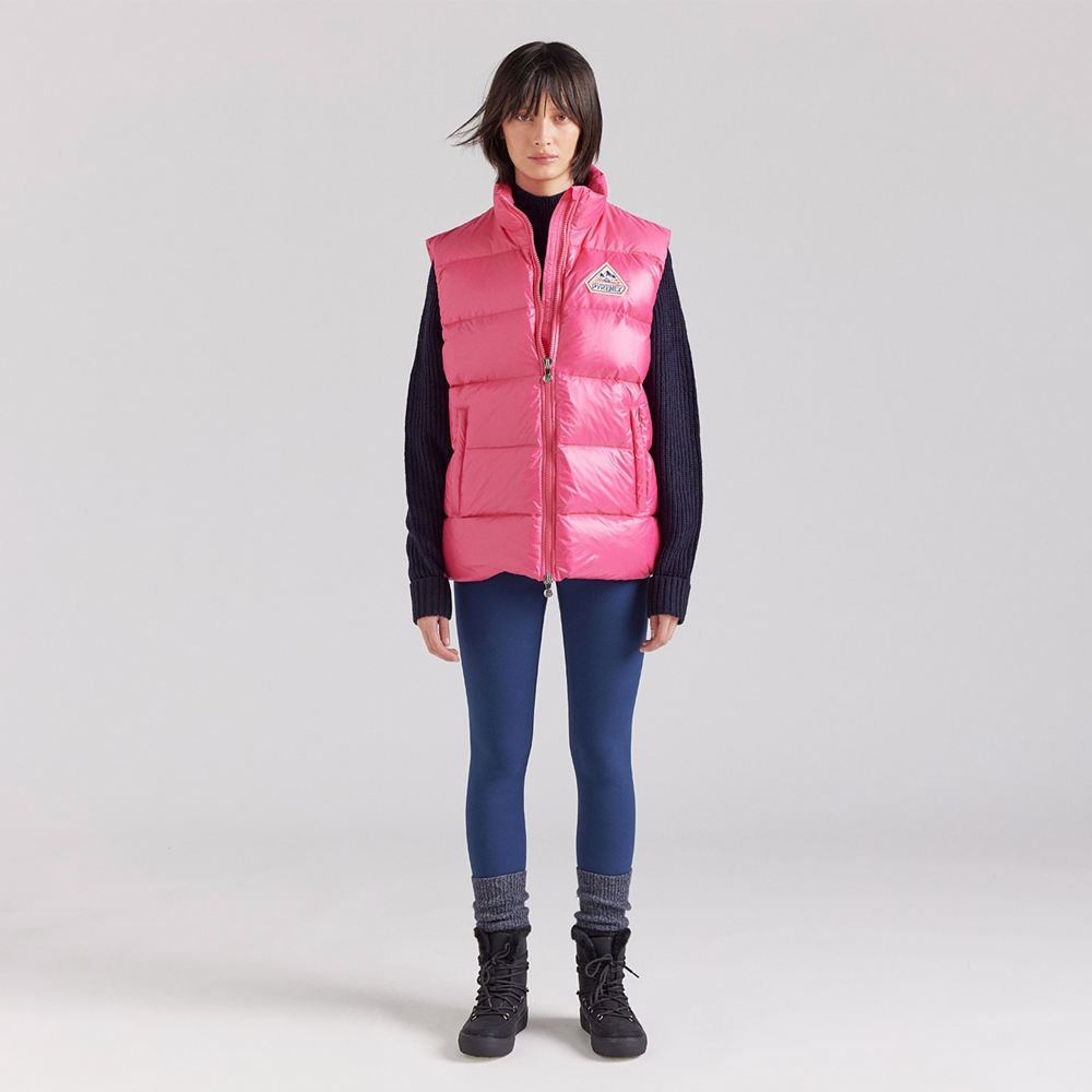 피레넥스 (24FW) 존 유니섹스 슬리브리스 다운 자켓 - 라즈베리 소르베(Pyrenex (24FW) JOHN Unisex Sleeveless Down Jacket - Raspberry Sorbet) - 2