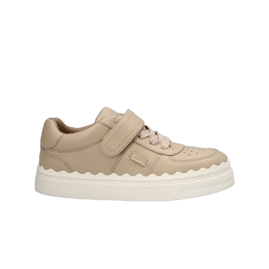 (W) 끌로에 로렌 스트랩 스니커즈 베이지((W) Chloe Lauren Strap Sneakers Beige)