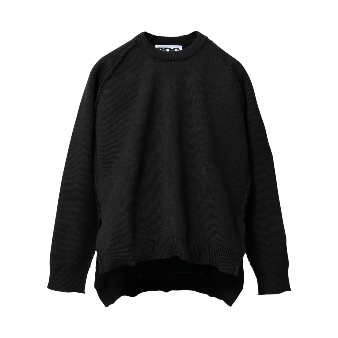 CDG 아웃사이드 심 롱 백 풀오버 블랙(CDG Outside Seam Long Back Pullover Black) - 1