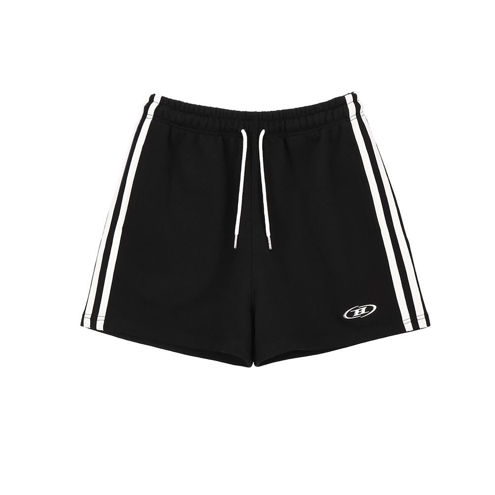 본투윈 크롬 B 트랙라인 쇼츠 블랙(BORN TO WIN W Chrome B Track Line Shorts Black)