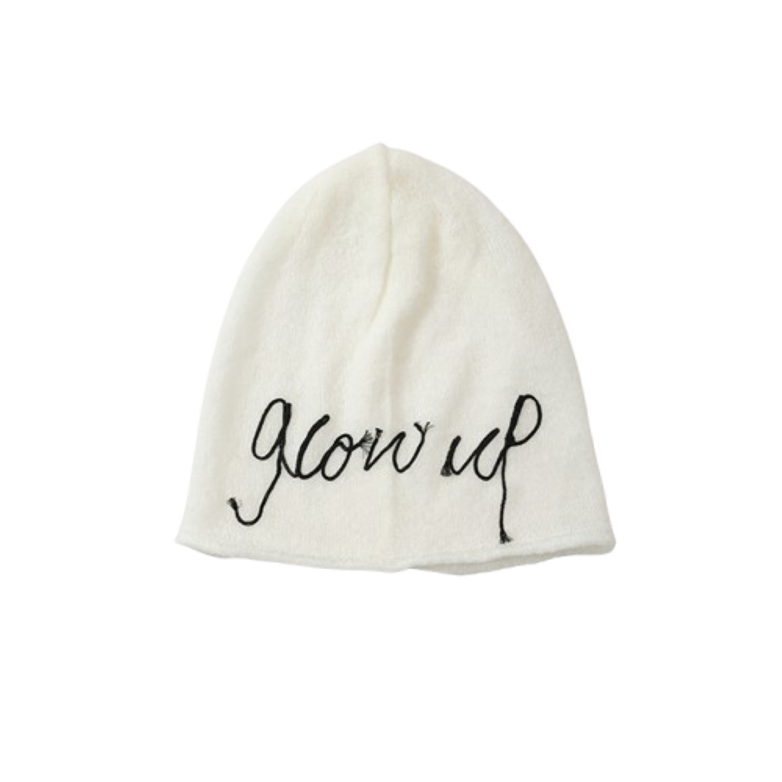 블루 선플라워 모헤어 글로우 업 비니 아이보리(Blue Sunflower Mohair Glow Up Beanie Ivory)