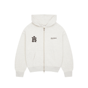 [KREAM 단독] About:Blank Dual Logo Zip Hoodie Grey Marl Black - 26SS