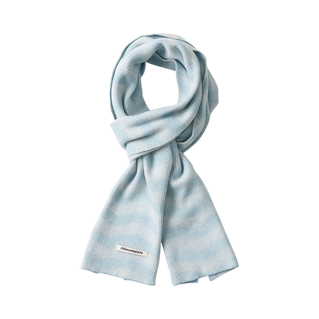 25FWMWMSB Allincomplete Moire Wave Muffler Sky Blue