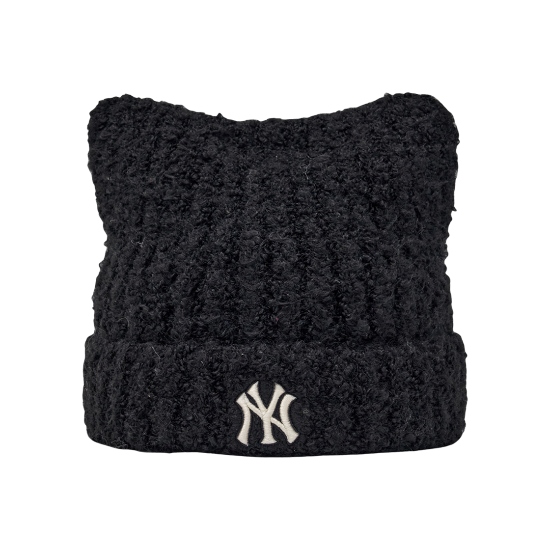 3ABNB1156-50BKS MLB Plush Meowing Beanie Black