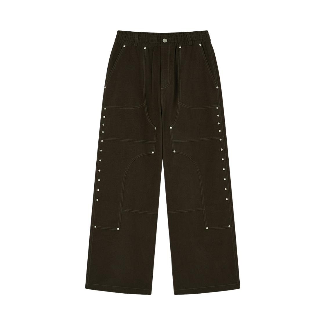 RADIANT151 Riomeu Double knee Western Twill Cotton Pants Brown