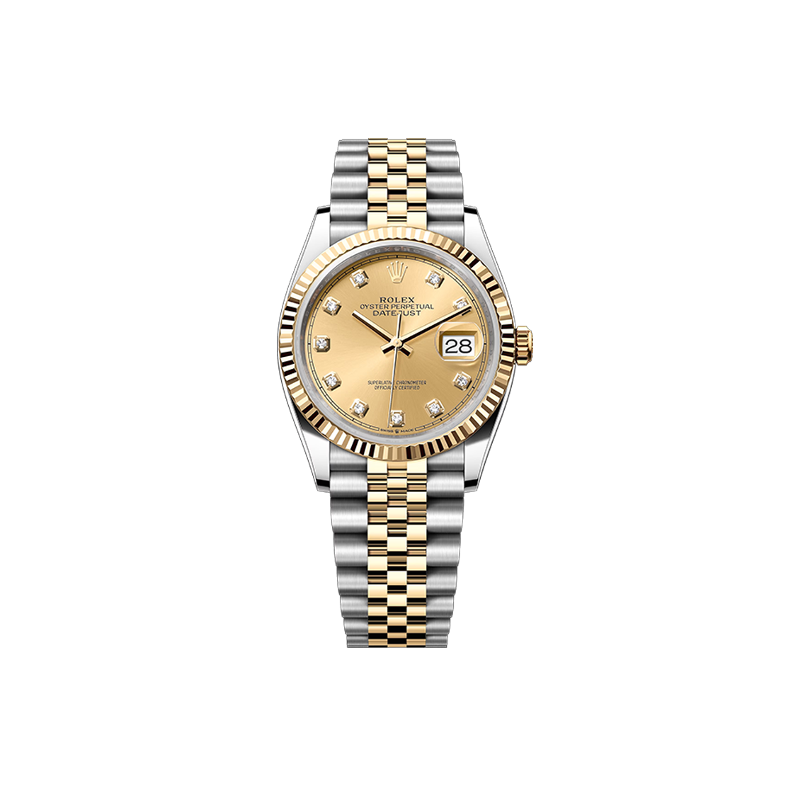 ITIS2IISR2MF Rolex Datejust 36 Champagne Dial with 10 Diamonds Jubilee Bracelet No. 6734