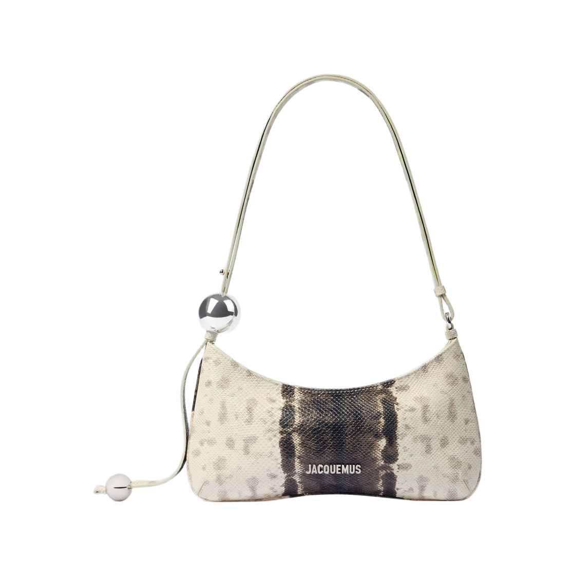 BAW00057AC0-5G03-015 Jacquemus Bisou Beaded Shoulder Bag Multi Beige