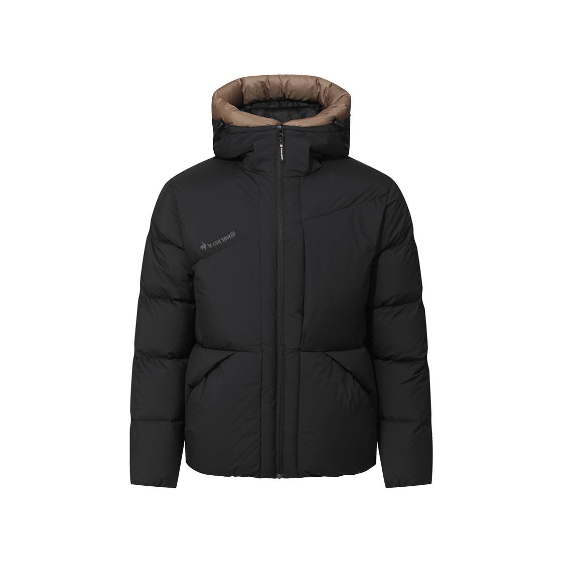 르꼬끄 스포르티브 유니 루즈핏 컬러후드 다운 자켓 - 블랙 QQ423EDJN7