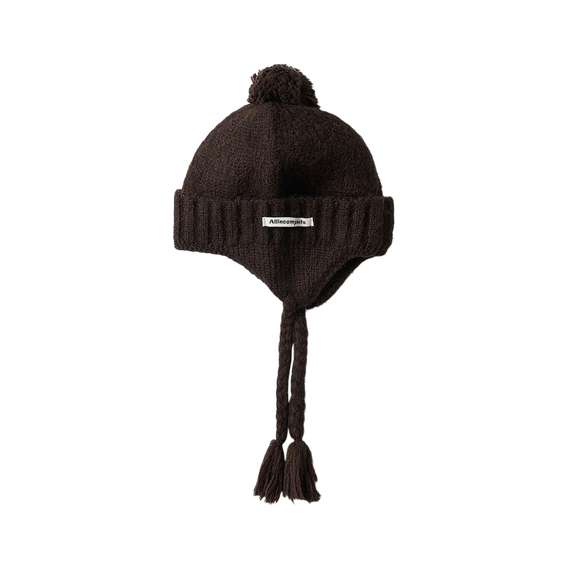 올인컴플리트 폴드 벨 이어플랩 비니 브라운(Allincomplete Folded Bell Earflap Beanie Brown)