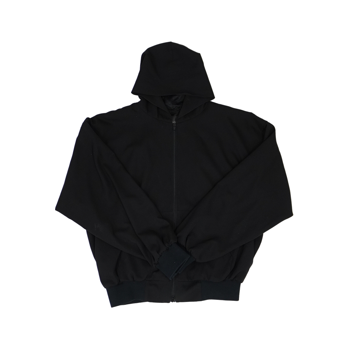 ITQJ696BHJPN Balenciaga Black Zip-Up Hoodie