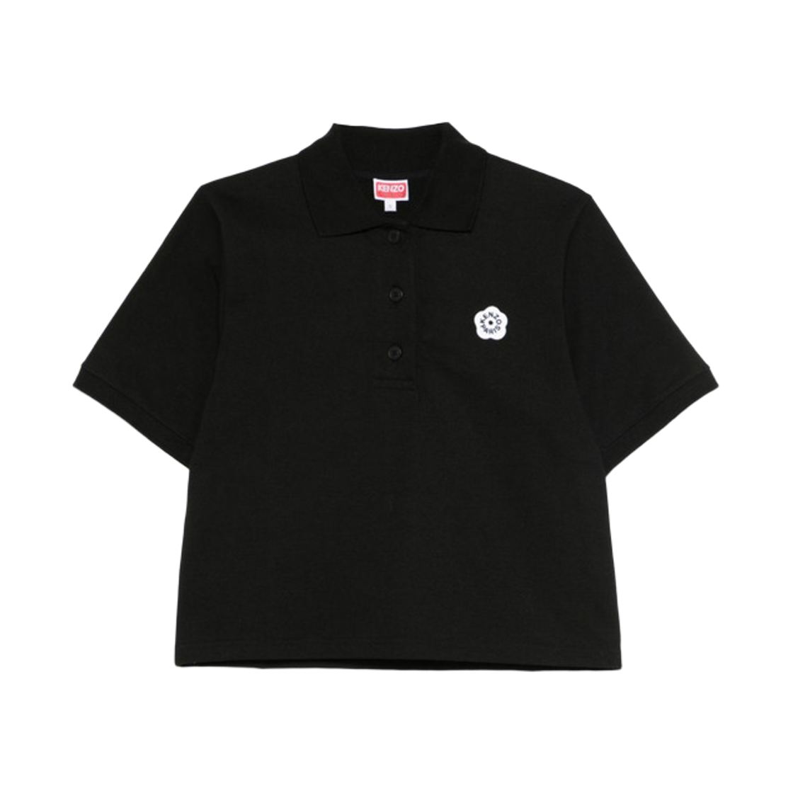 FF52TS1604SB-99J (W) Kenzo Boke Flower 2.0 Cotton Polo Shirt Black
