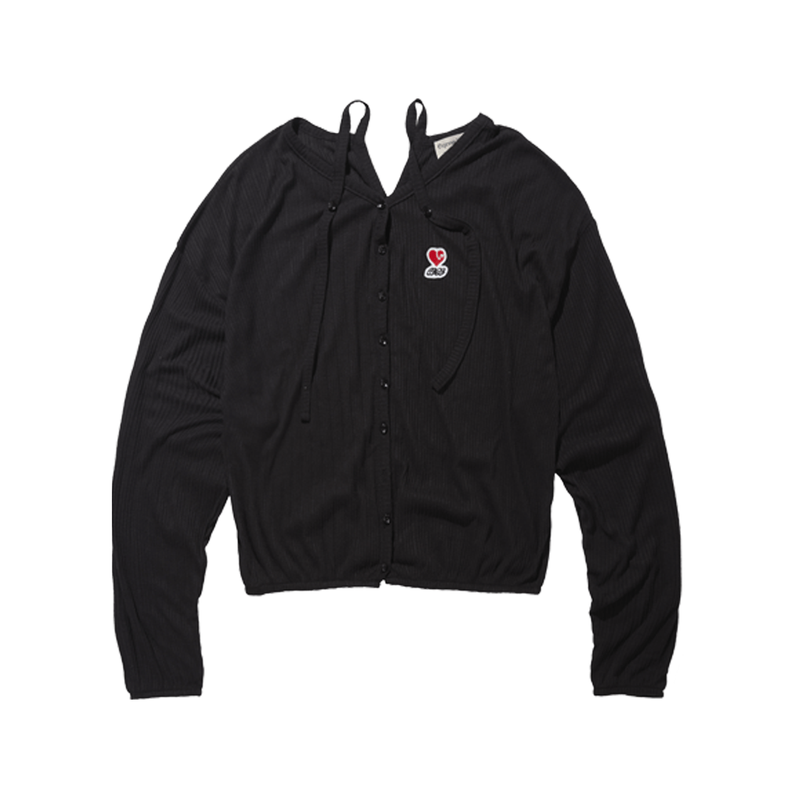 BEEHFWCD01BK Express Holiday Embrace Patch Cardigan Black