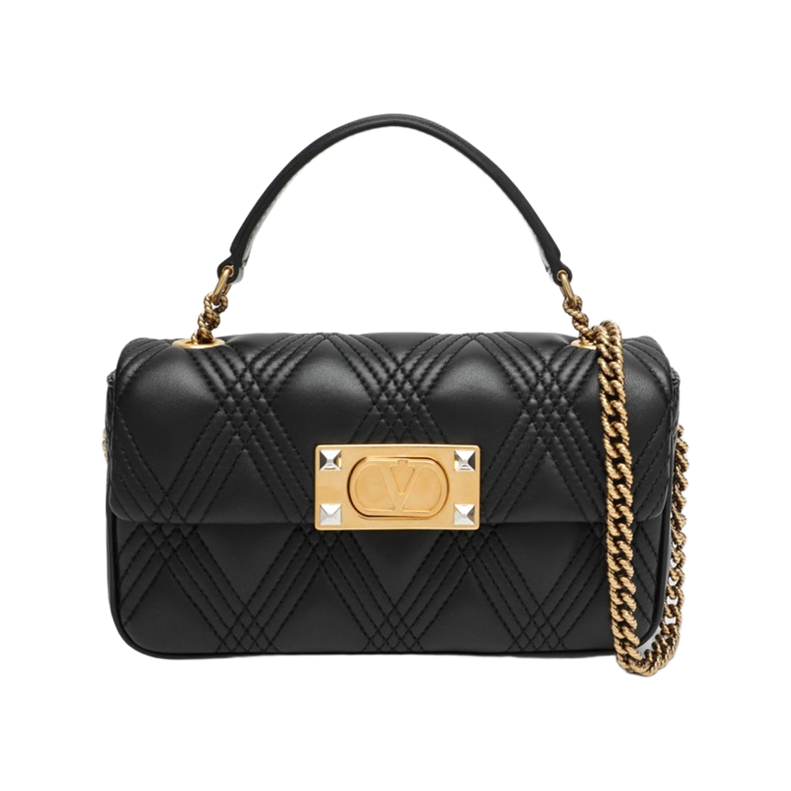 B0R96XCA0NO Valentino Quiltie 67 Small Shoulder Bag Black