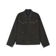 Riomeu Western Twill Washed Work Jacket Charcoal