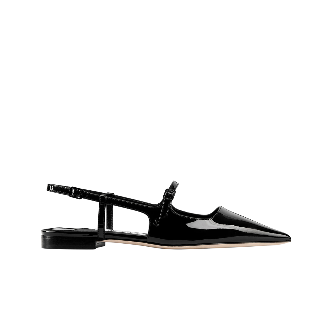 (W) 지미추 디디 페이턴트 레더 플랫 블랙((W) Jimmy Choo Didi Patent Leather Flat Black)
