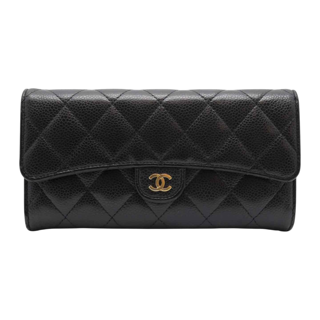 ITI6WIRTTW43 Chanel Classic Flap Long Wallet Caviar 24 Series