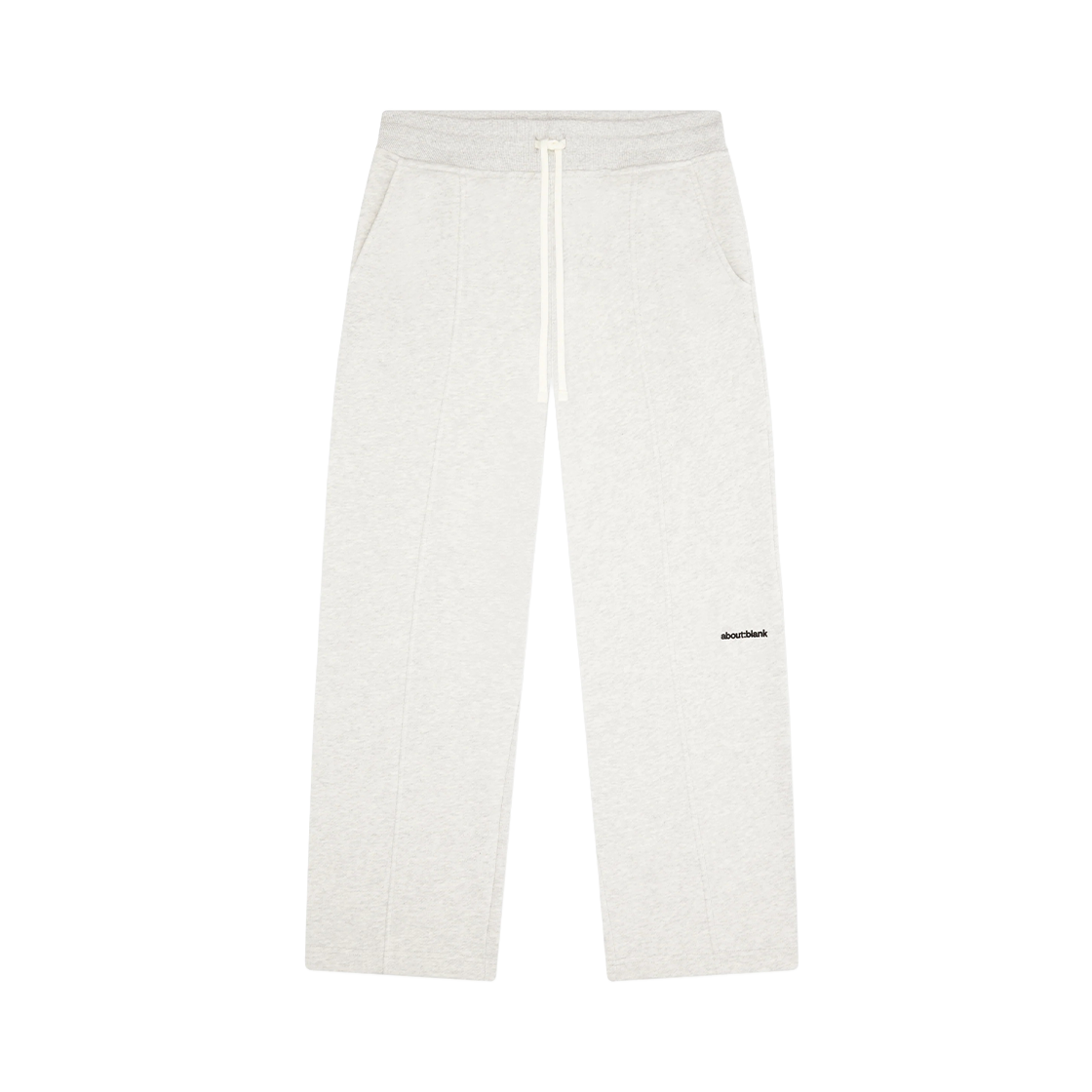 KM6APALAT10GY About:Blank Pleated Sweatpant Grey Marl Black - 26SS