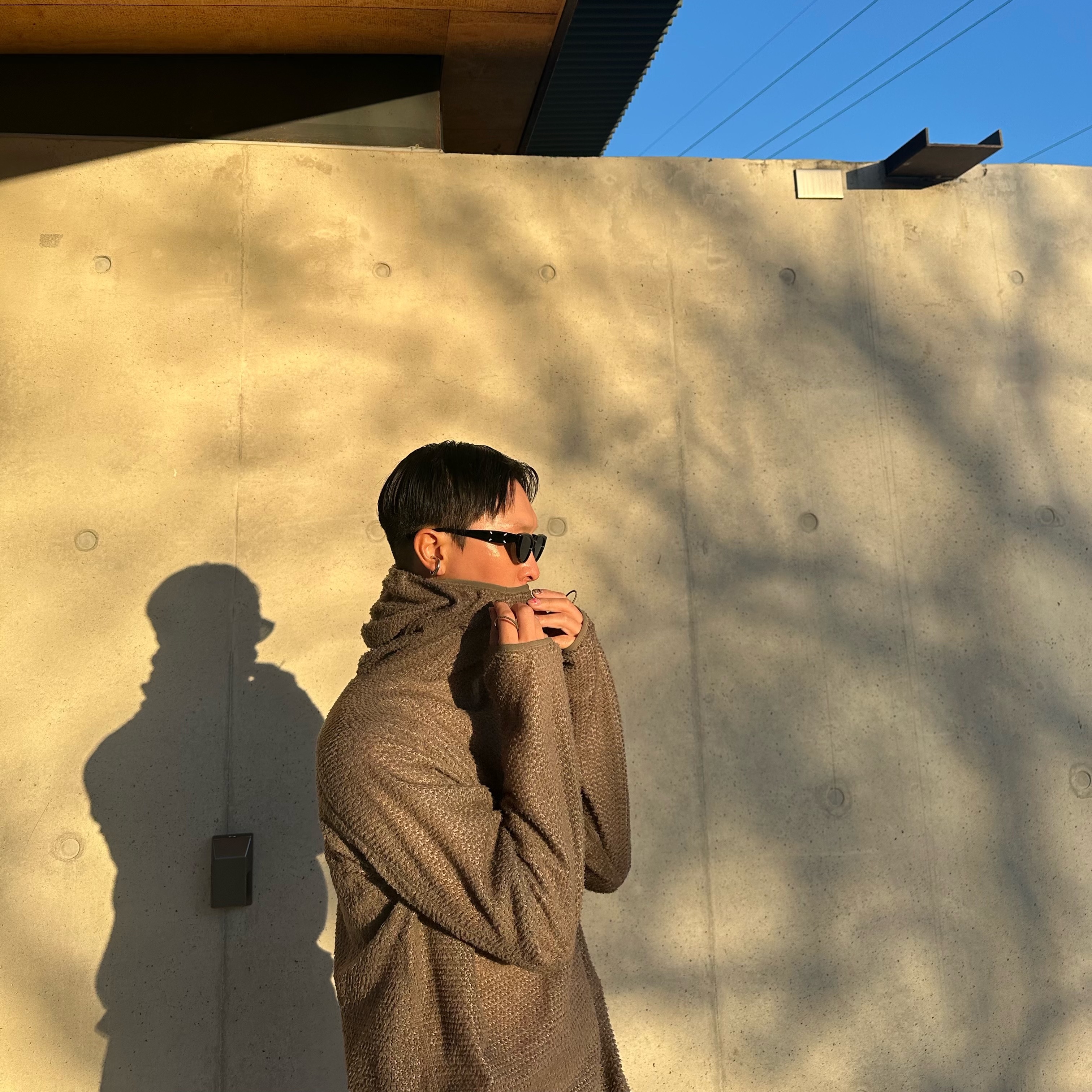 Satisfy Fuzzfleece AD Light Hoodie Falcon, Balenciaga Basketball Sneakers Silver Black 착용 스타일 - 3