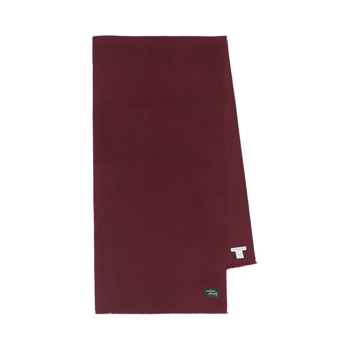 메종 키츠네 울 프린지 머플러 다크 버건디